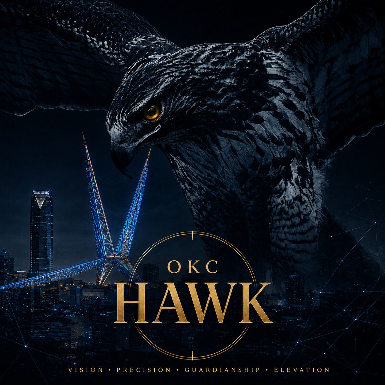OKC Hawk — guardian over Oklahoma City